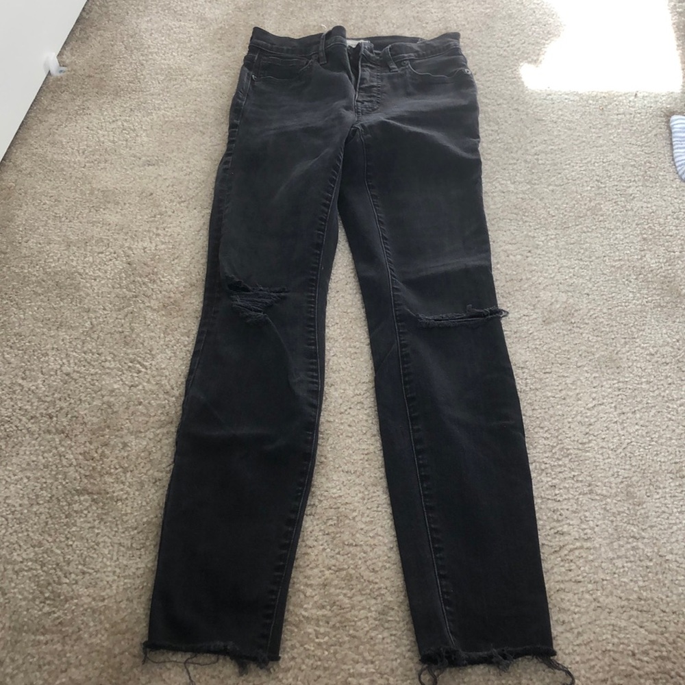 Madewell Black Ripped Jeans
